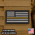 Thin Yellow Line American Flag Patch | Made in USA | VELCRO® Brand Hook Backing