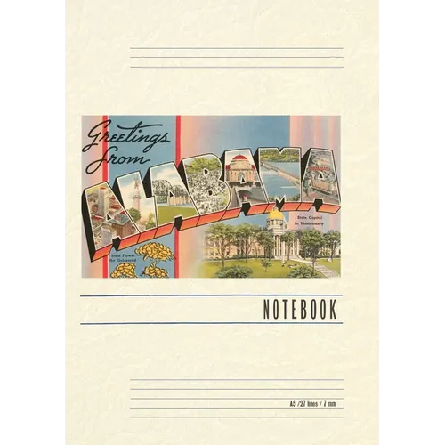 Vintage Lined Notebook Greetings from Alabama