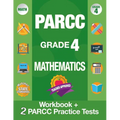 Parcc Grade 4 Mathematics: Workbook and 2 Parcc Practice Tests, Parcc Test Prep Grade 4 Common Core, Grade 4 Mathematic Parcc, Grade 4 Math Workb - Paperback