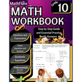 MathFlare - Math Workbook 10th Grade: Math Workbook Grade 10: Equations and Expressions, Linear Equations, System of Equations, Quadratic Equations, P - Paperback