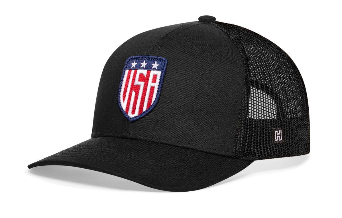USA Shield Trucker Hat  |  America Snapback