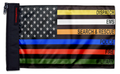 USA Subdued First Responders 12"x18" Forever Wave Flag for Boats