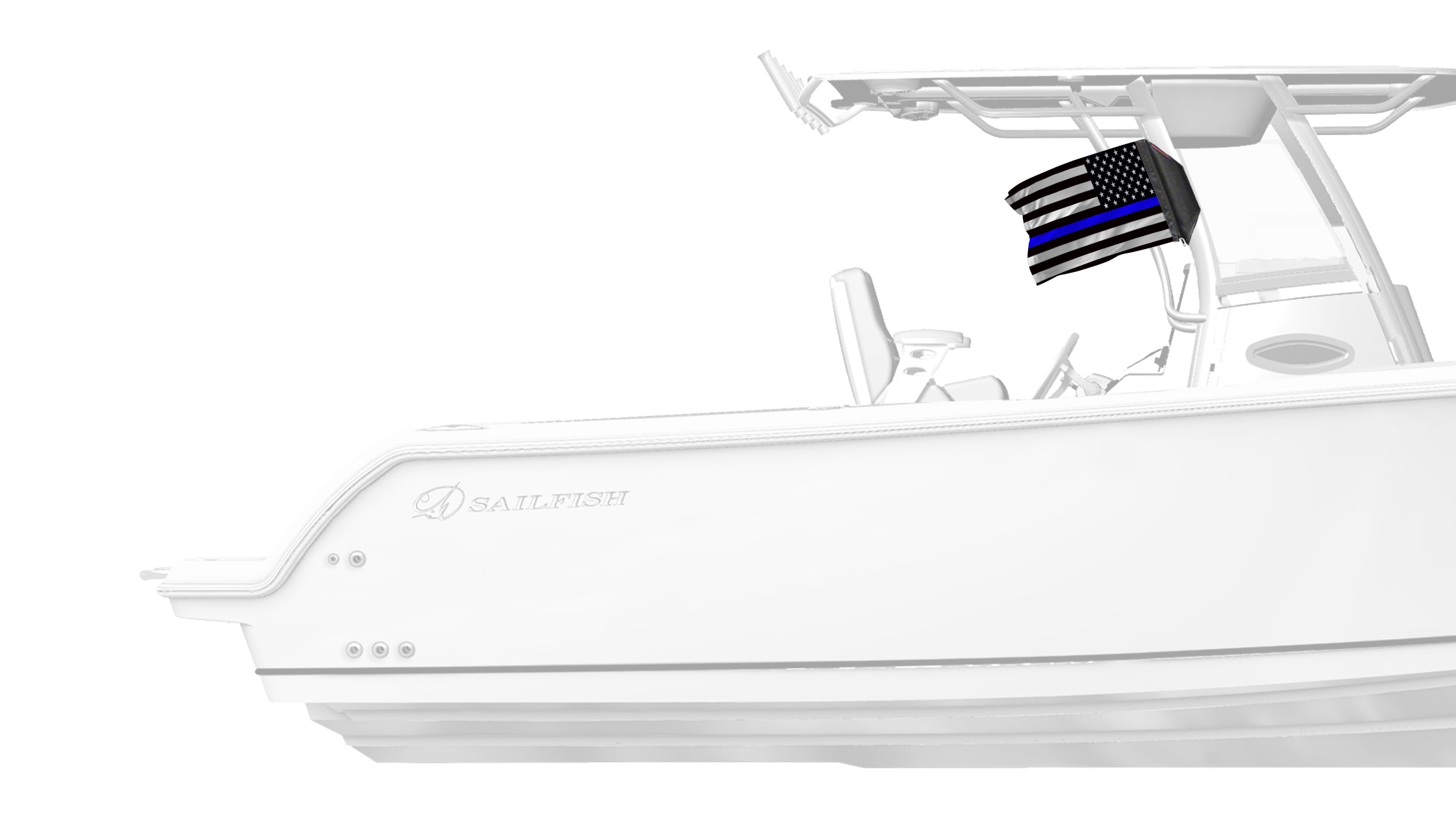 USA Subdued Thin Blue Line 12"x18" Forever Wave Flag