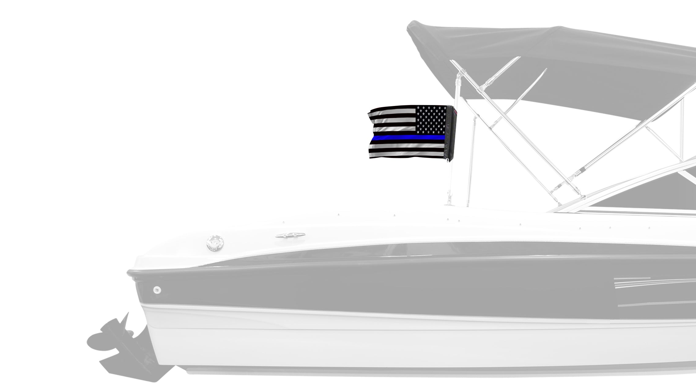 USA Subdued Thin Blue Line 12"x18" Forever Wave Flag