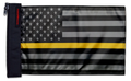 USA Subdued Thin Gold Line 12"x18" Forever Wave Flag for Jeep Wrangler JK 2-Door 2007-2018