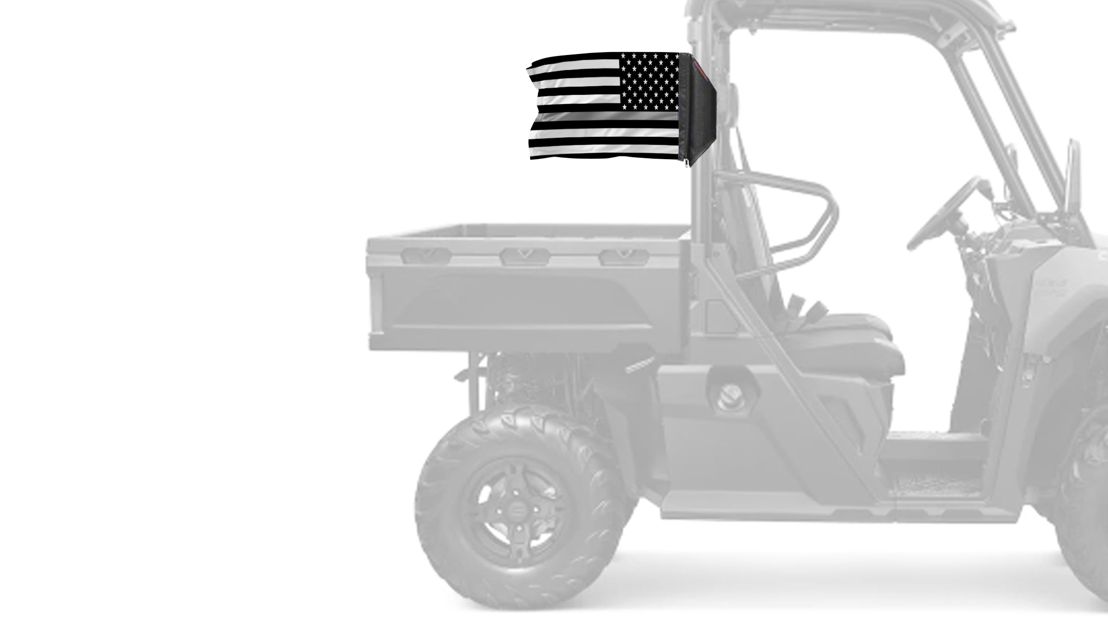 USA Subdued Thin Grey Line 12"x18" Forever Wave Flag
