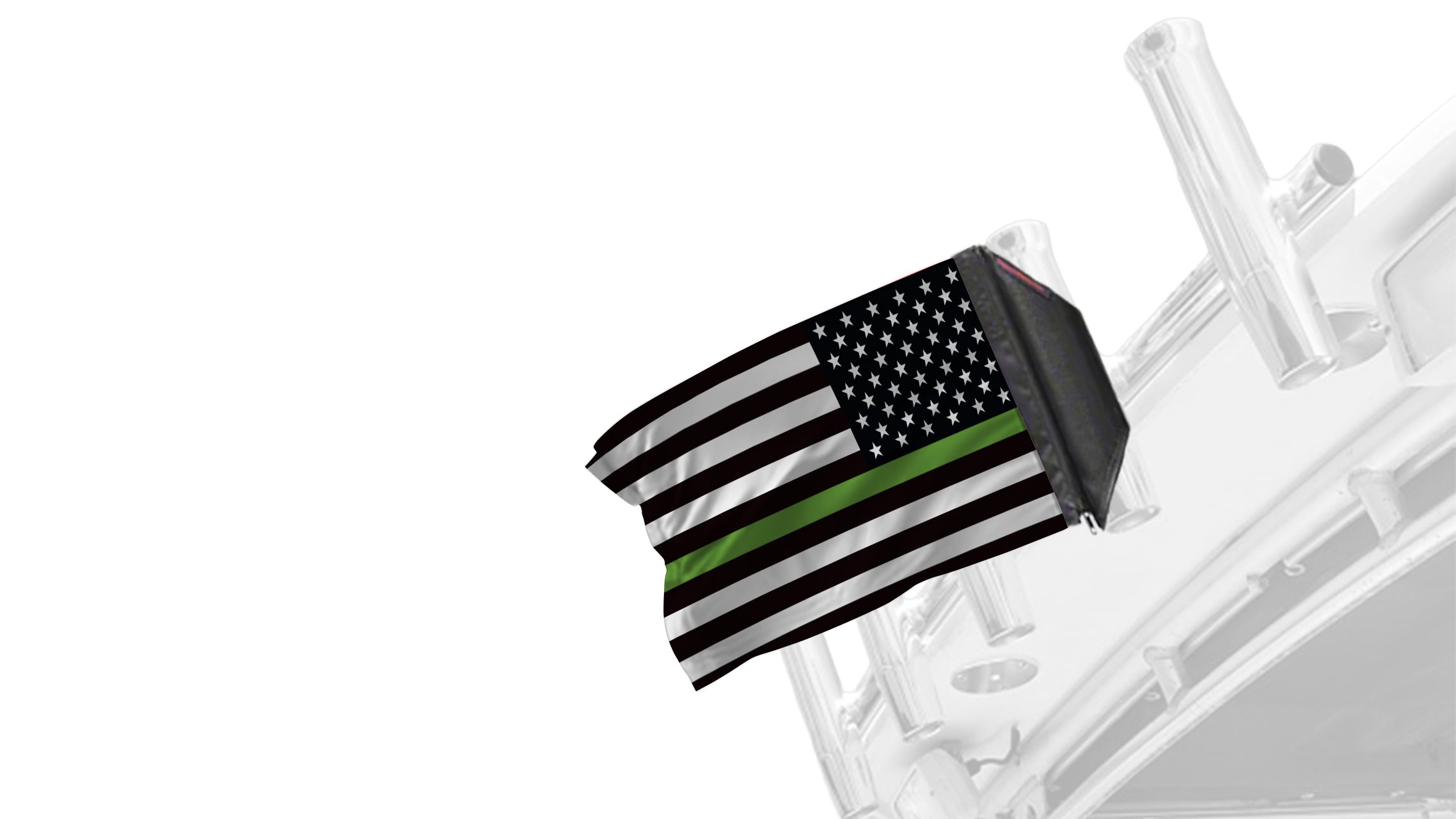 USA Subdued Thin Green Line 12"x18" Forever Wave Flag