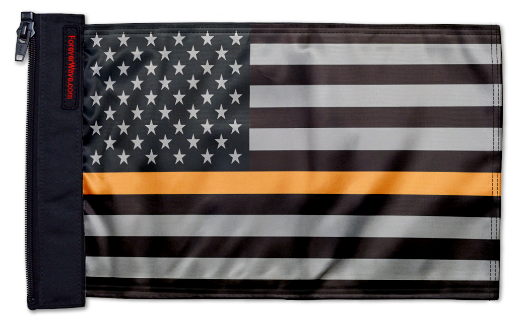 USA Subdued Thin Orange Line 12"x18" Forever Wave Flag