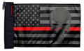 USA Subdued Thin Red Line Punisher 12"x18" Forever Wave Flag for Golf Carts