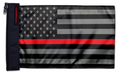 USA Subdued Thin Red Line 12"x18" Forever Wave Flag for Boats