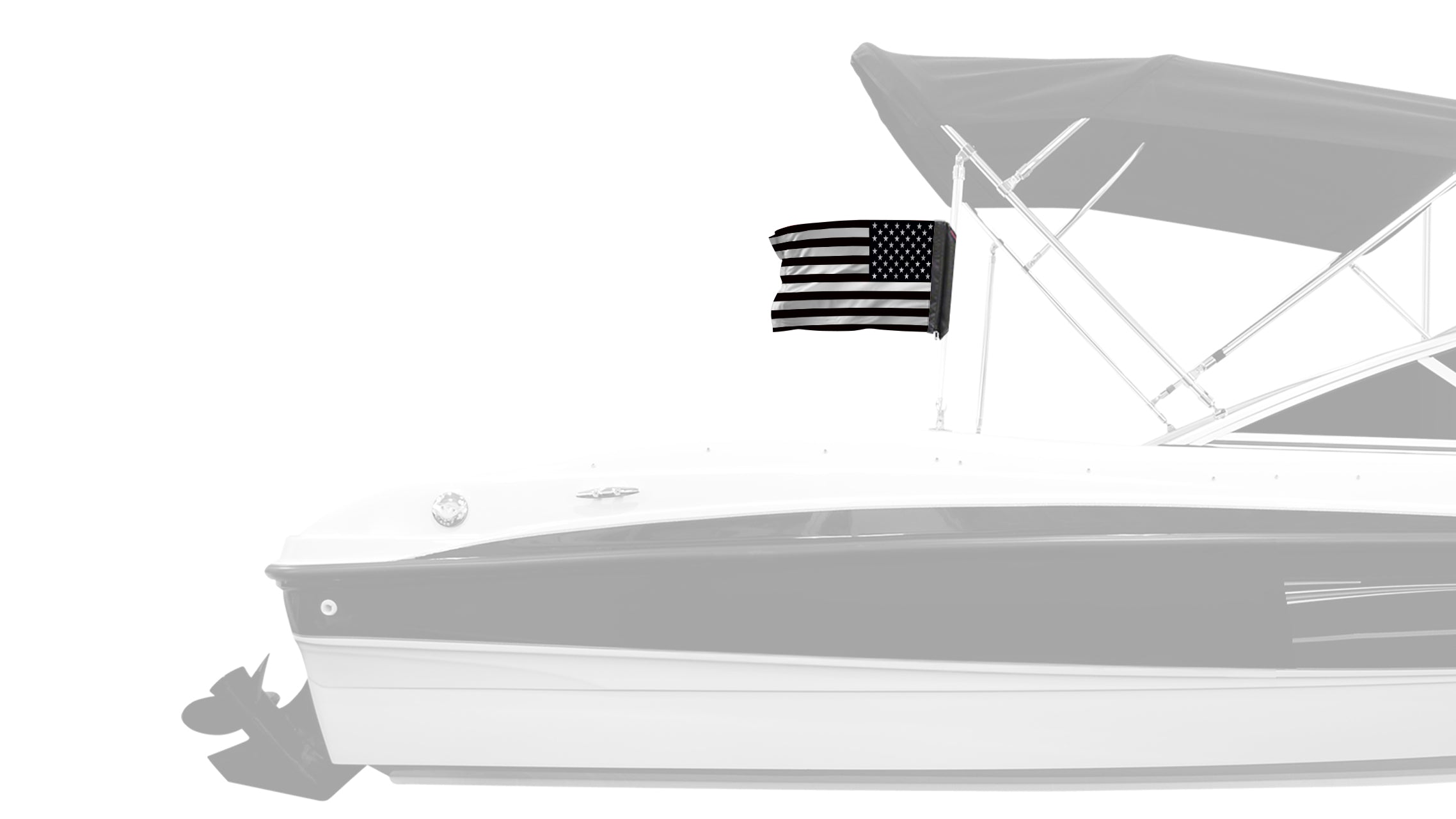 USA Subdued Thin White Line 12"x18" Forever Wave Flag