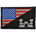 Army Engineer Castle USA Flag - 2.25x3.5 Patch