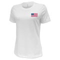 USA Flag Ladies Left Chest T-Shirt