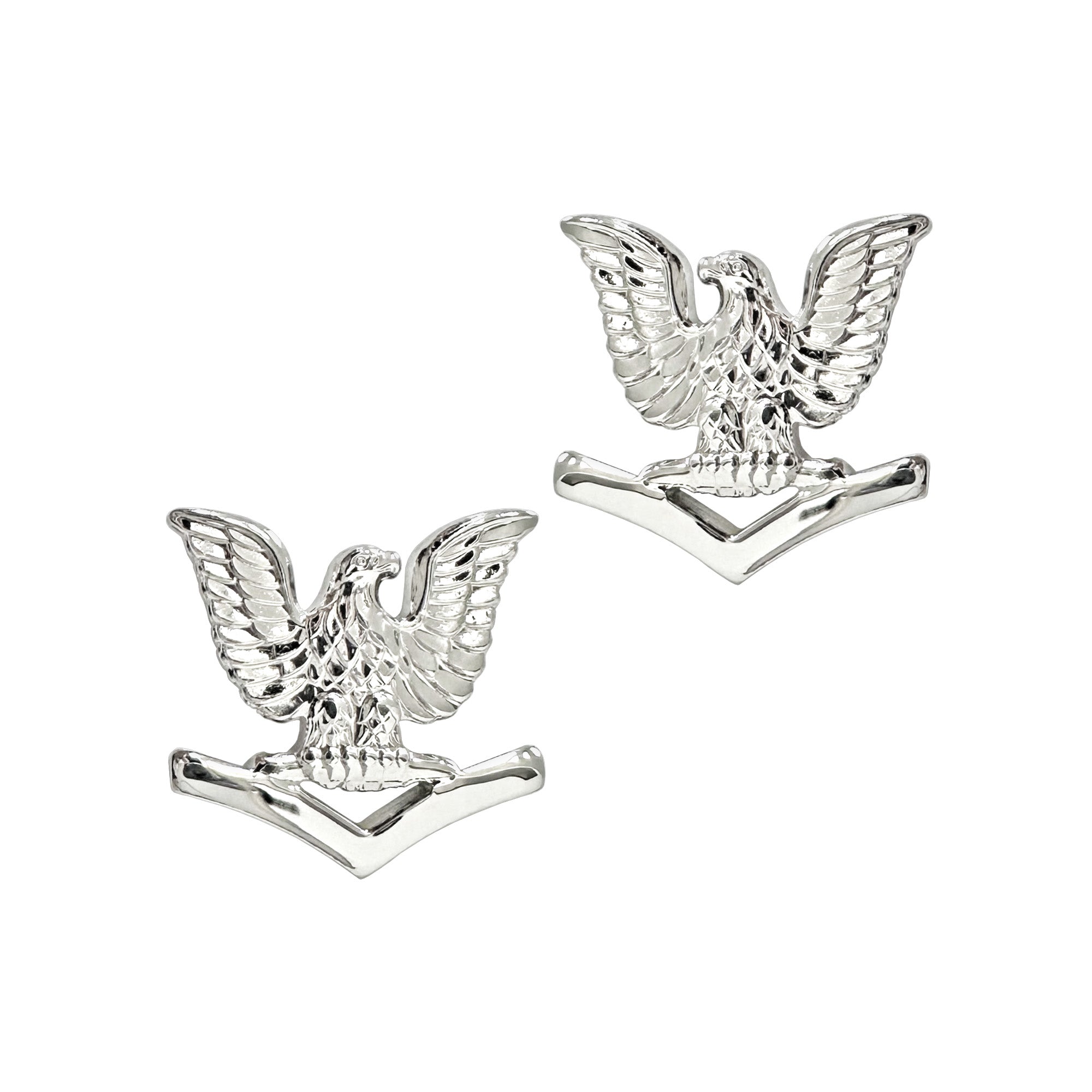 U.S. Navy Petty Officer 3rd Class Collar Device (E4) STA-BRITE® Pin-on (PAIR)
