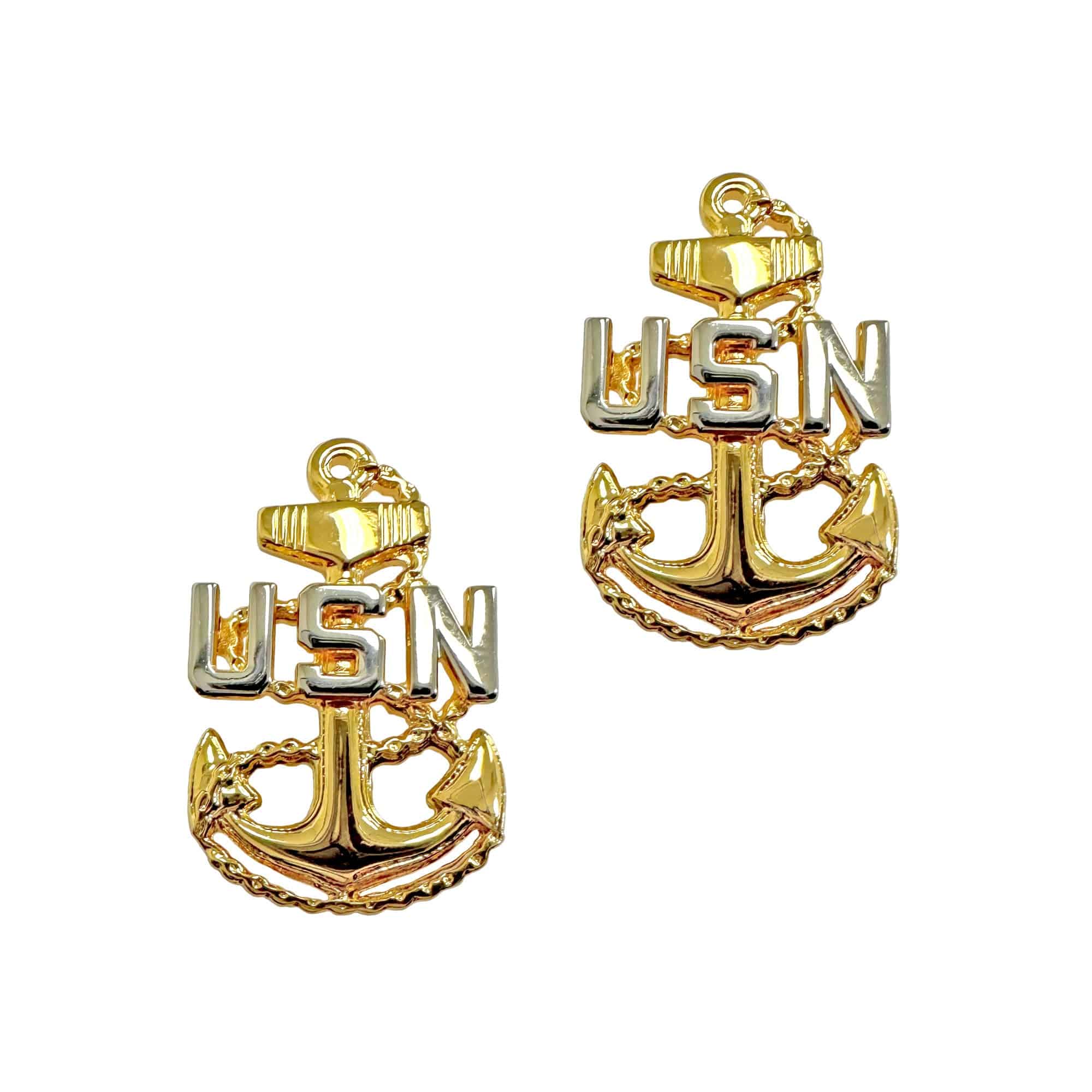 U.S. Navy Chief Petty Officer Collar Device (E7) STA-BRITE® Pin-on (PAIR)
