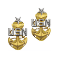 U.S. Navy E8  Chief Petty Officer STA-BRITE® Pin-On Collar Device