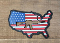 USA Gun Cutout PVC Patches