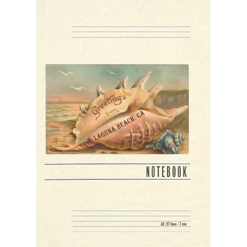 Vintage Lined Notebook Greetings from Laguna Beach - Paperback