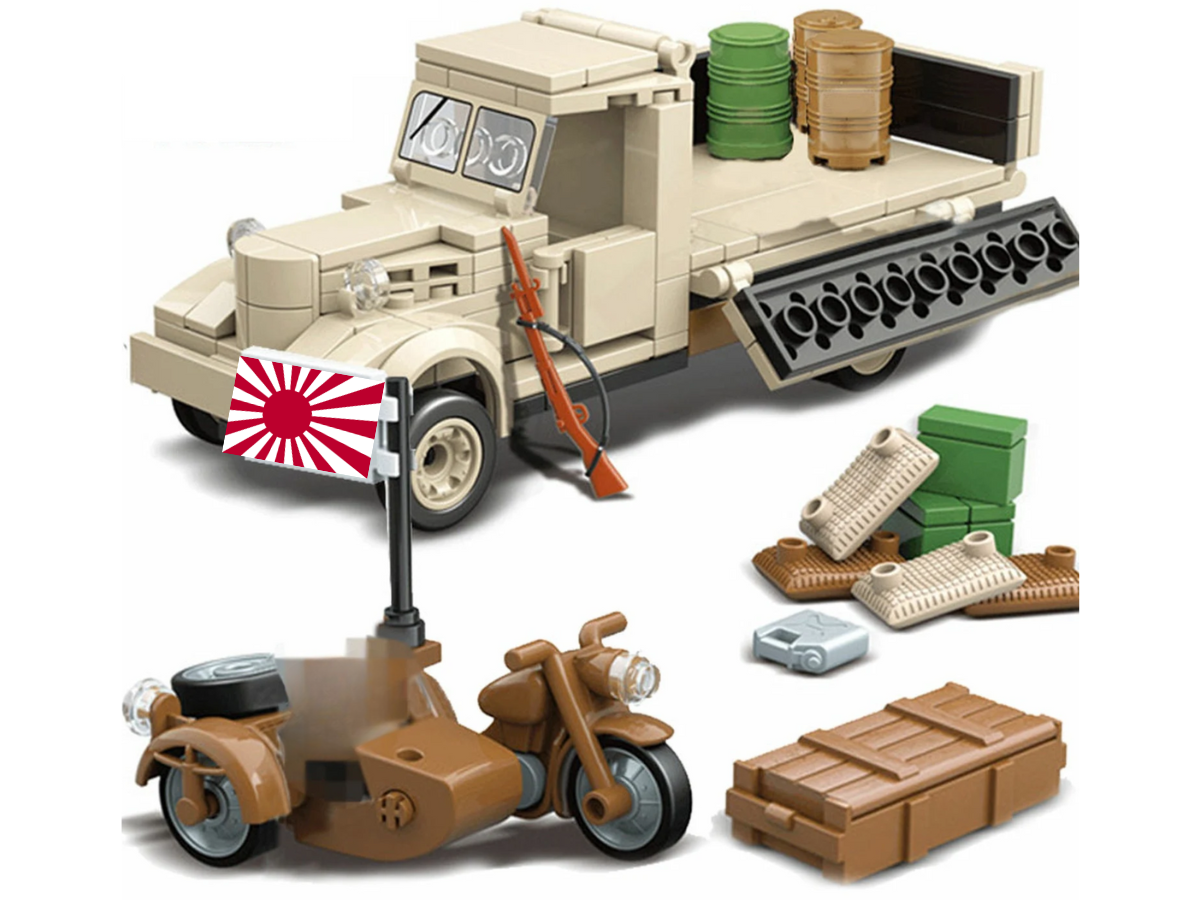 WWII - Japanese Nissan 180 Truck and Motorcycle - Mil-Blox
