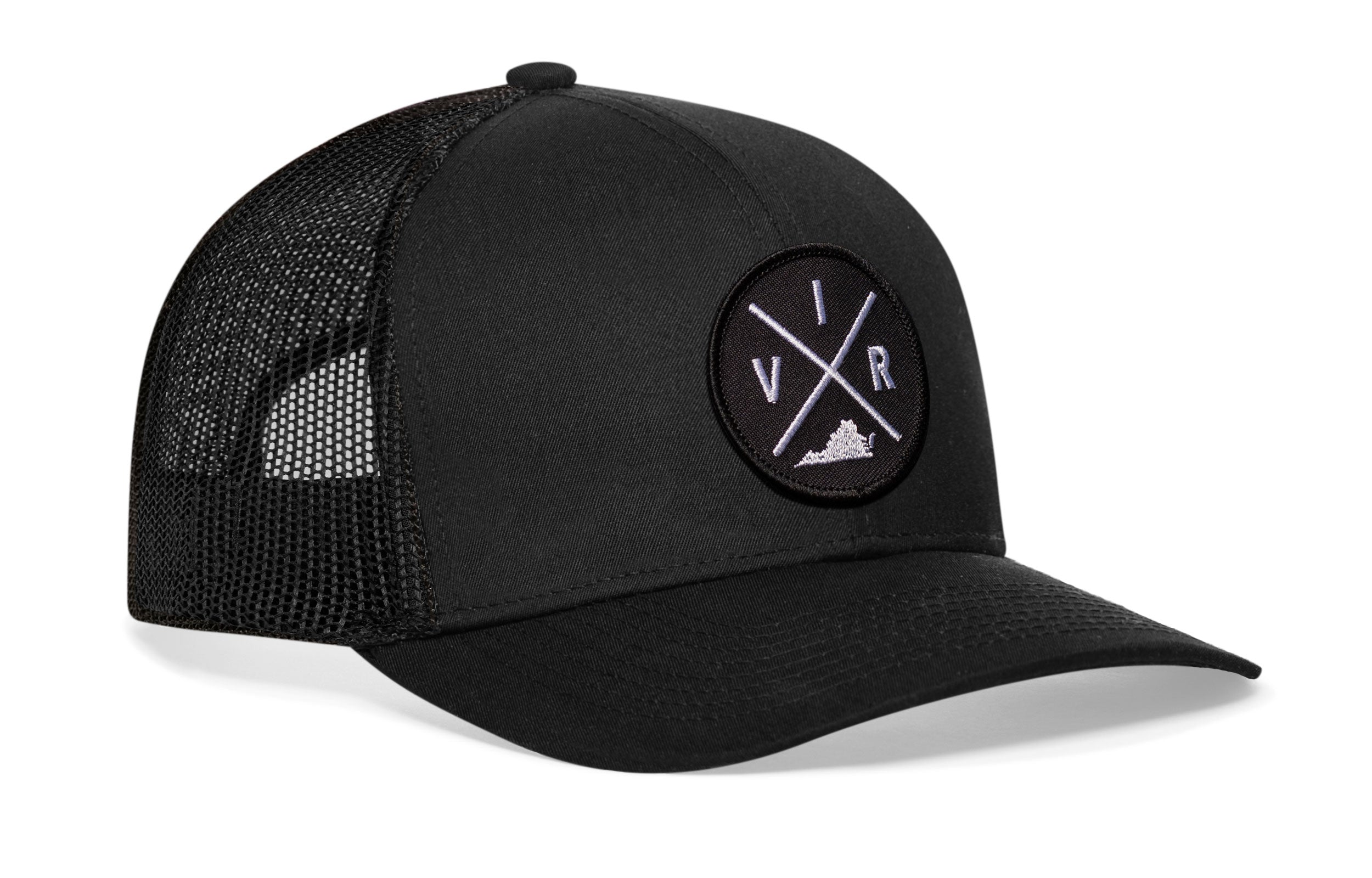 Virginia Trucker Hat  |  Black VIR X Snapback