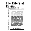 The Rulers Of Russia - Paperback