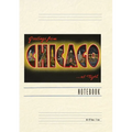Vintage Lined Notebook Greetings from Chicago at Night