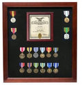 Medal and Document Case American Veterans Made, USA-Made Solid wood Flag And Document Case