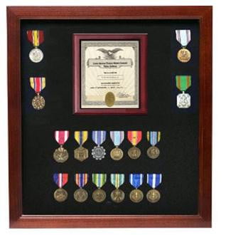 Military Certificate Medal Display Case Personalized for Military, Firefighter, EMT