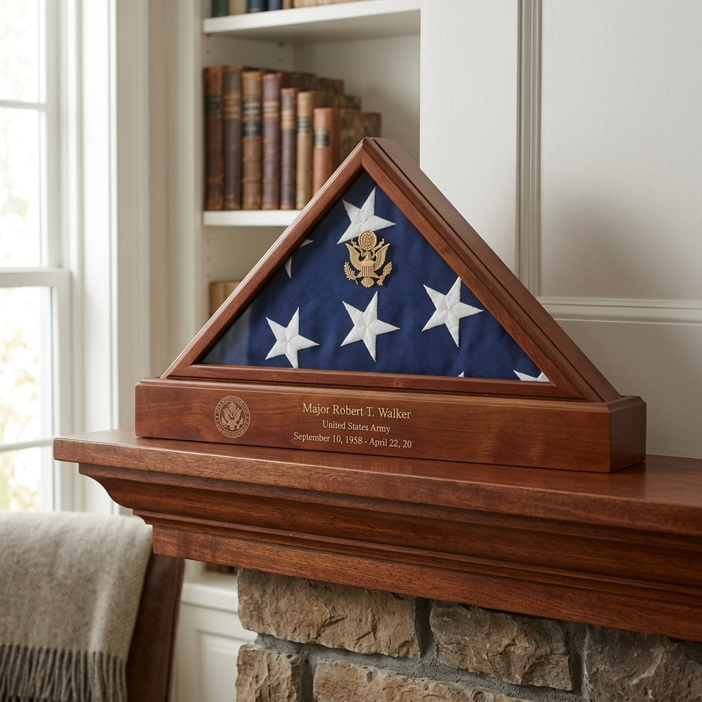 Burial Display case for flag