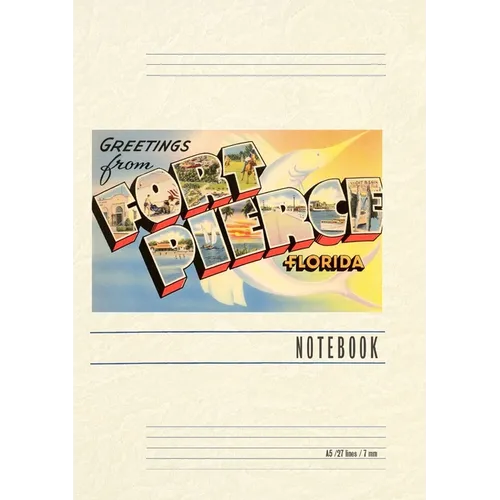 Vintage Lined Notebook Greetings from Ft. Pierce, Florida