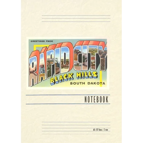 Vintage Lined Notebook Greetings from Rapid City, Black Hills - Paperback