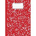 Marble Notebook A4: Red Marble College Ruled Journal - Paperback