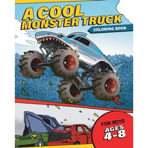 A Cool Monster Truck Coloring Book - Paperback