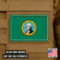 Washington State Flag Patch 2"x3" Hook & Loop | Made in USA | Pro-Print Full Color & Tactical Options
