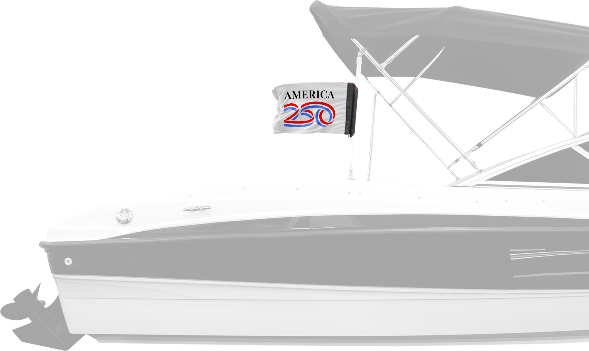 America 250 12"x18" Forever Wave Flag for Boats
