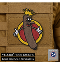 The Wiener King Funny Morale Patch, 3x4" | Made in USA | VELCRO® Brand Hook Backing
