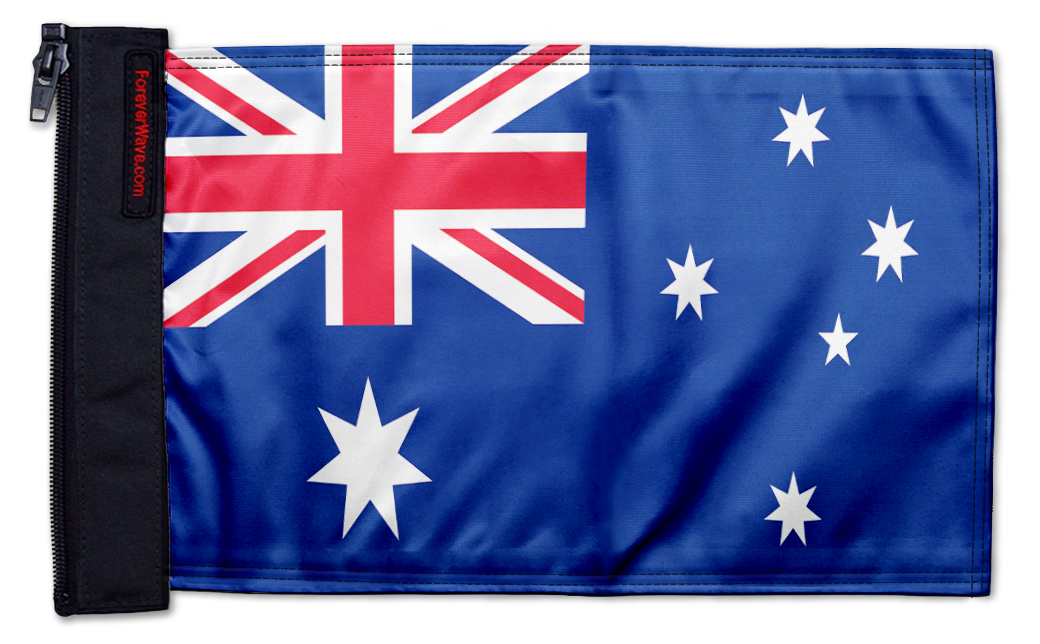 Australia 12"x18" Forever Wave Flag for Jeep Wrangler CJ-7 and CJ-8 1976-1986