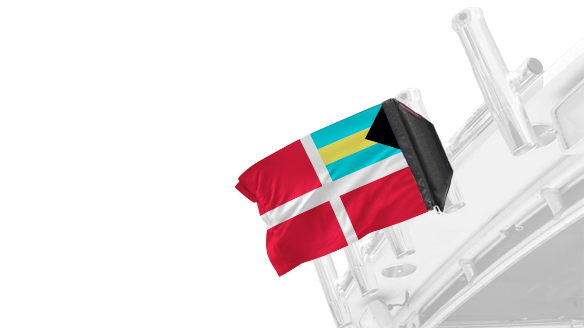 Bahamas Courtesy 12"x18" Forever Wave Flag for Boats