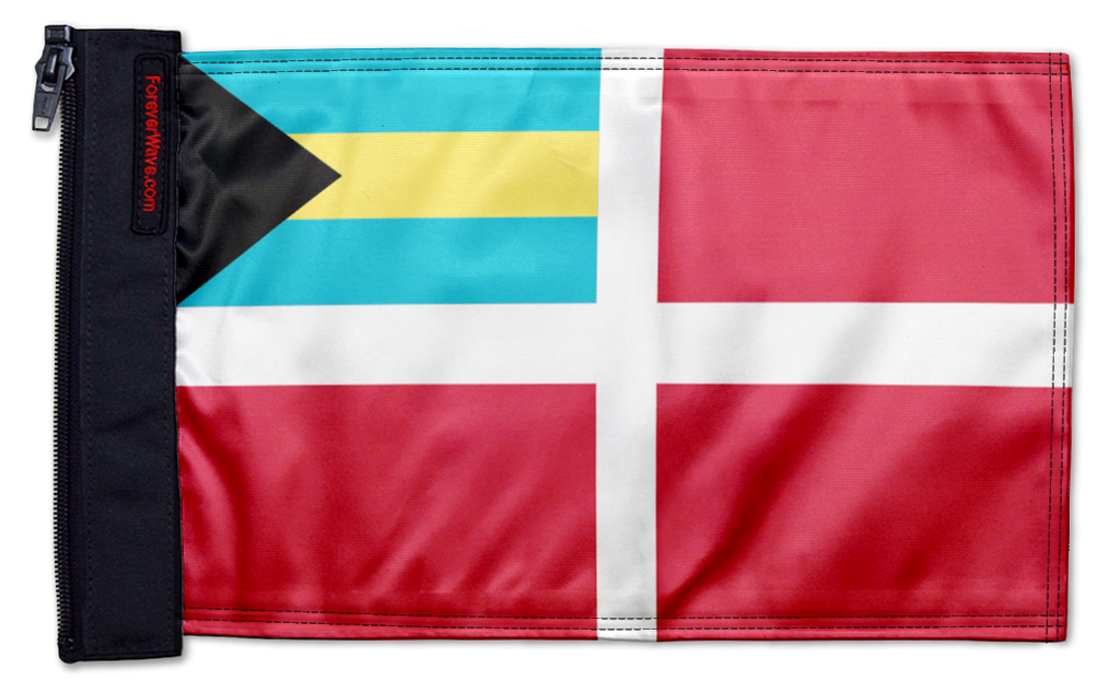 Bahamas Courtesy 12"x18" Forever Wave Flag for Bronco