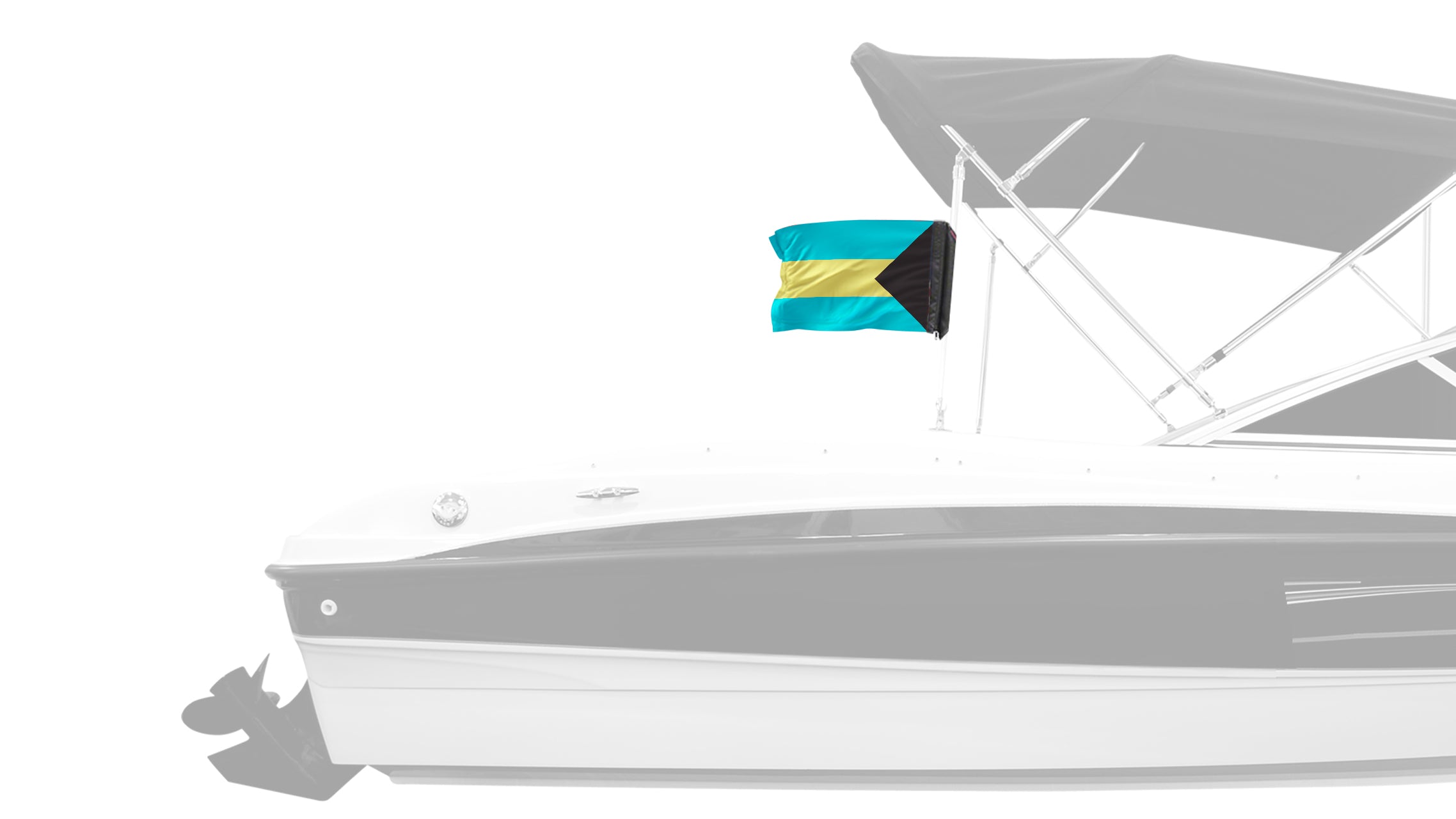 Bahamas 12"x18" Forever Wave Flag for Boats