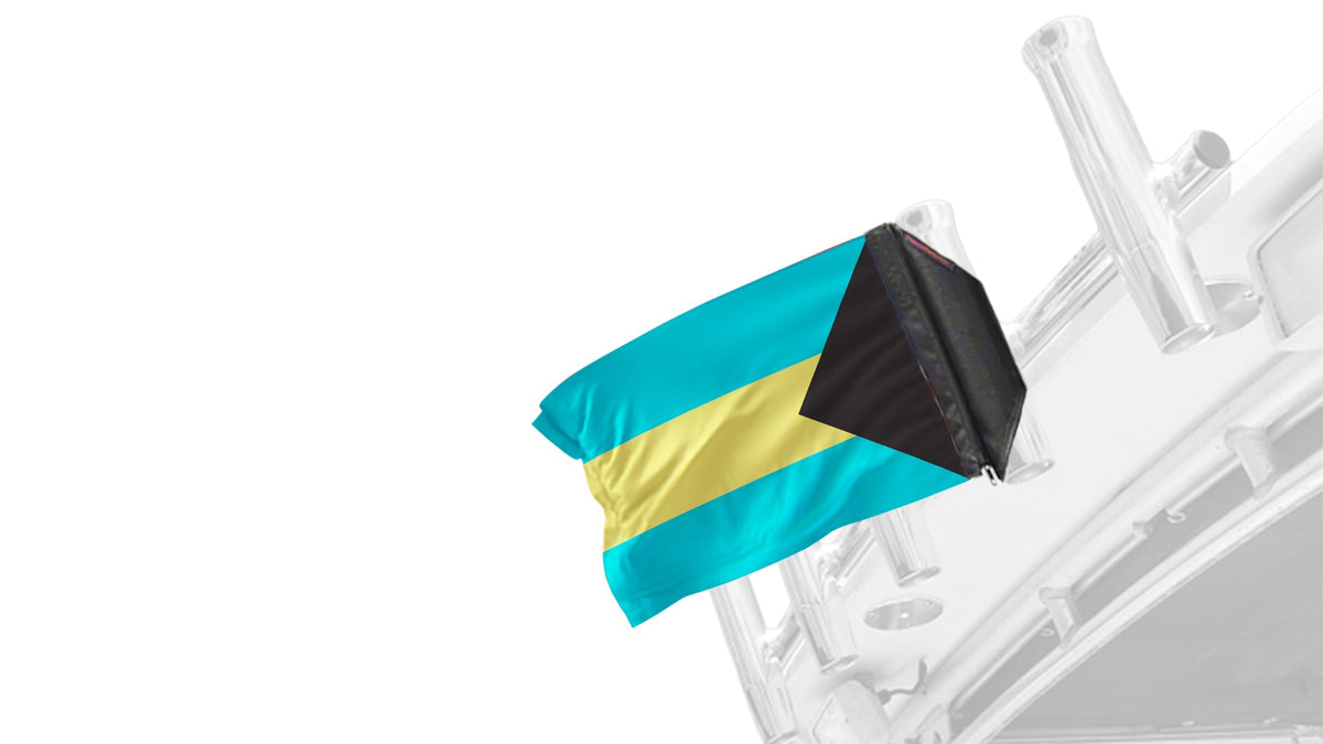 Bahamas 12"x18" Forever Wave Flag for Boats