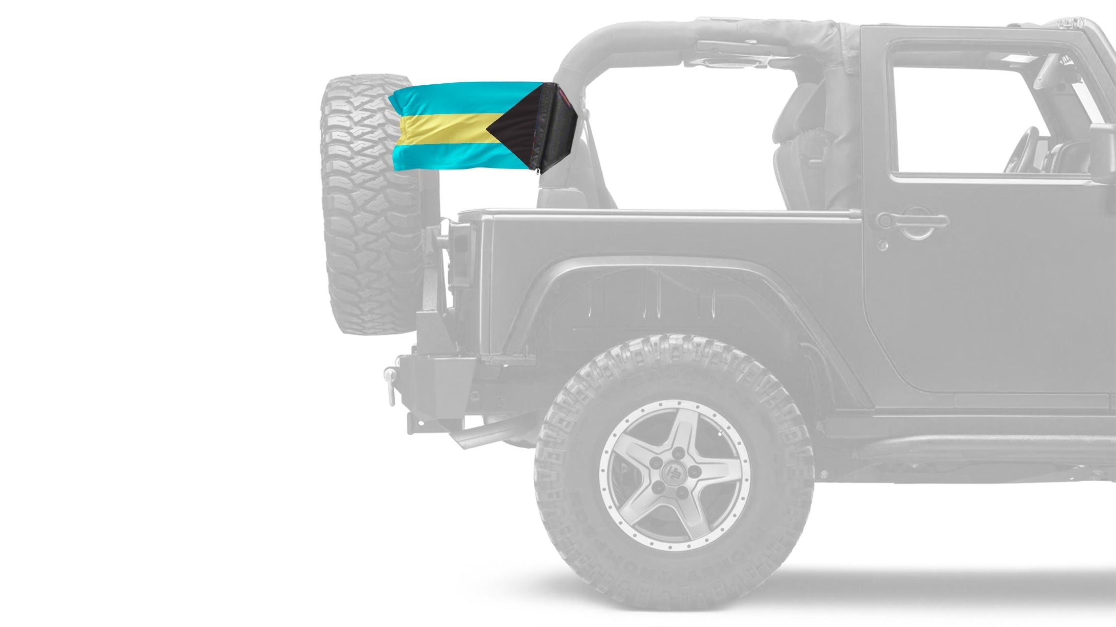 Bahamas 12"x18" Forever Wave Flag for Jeep Wrangler LJ 2003-2006