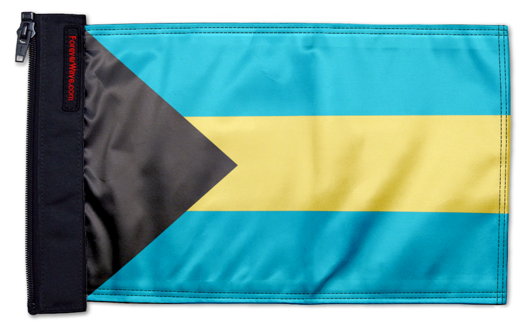 Bahamas 12"x18" Forever Wave Flag for Boats