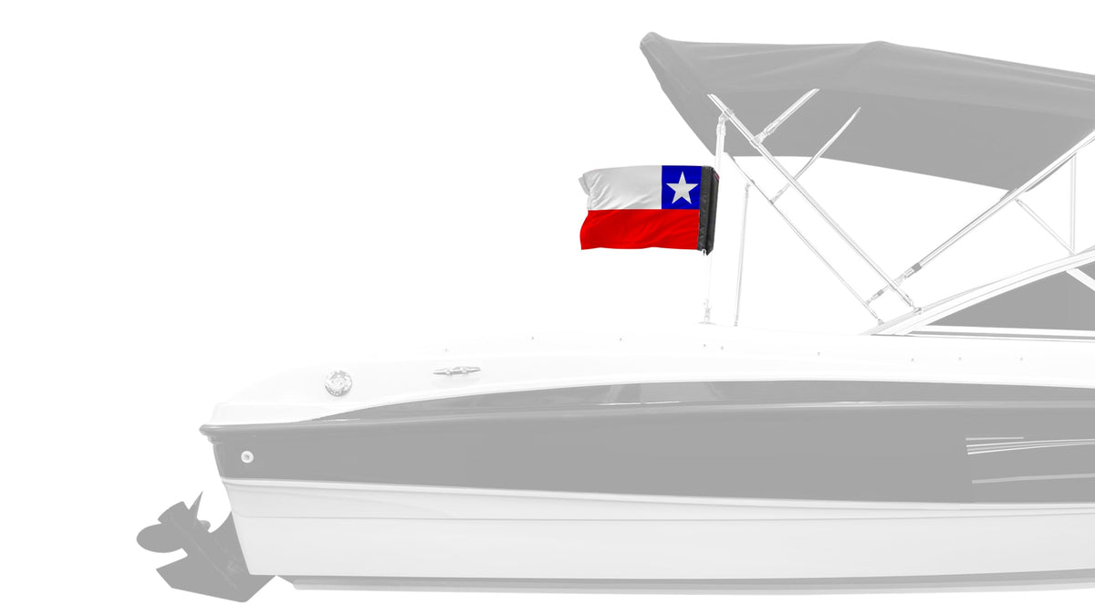 Chile 12"x18" Forever Wave Flag for Boats
