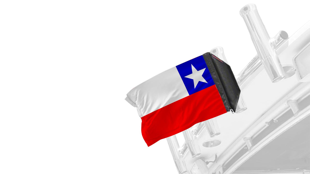 Chile 12"x18" Forever Wave Flag for Boats