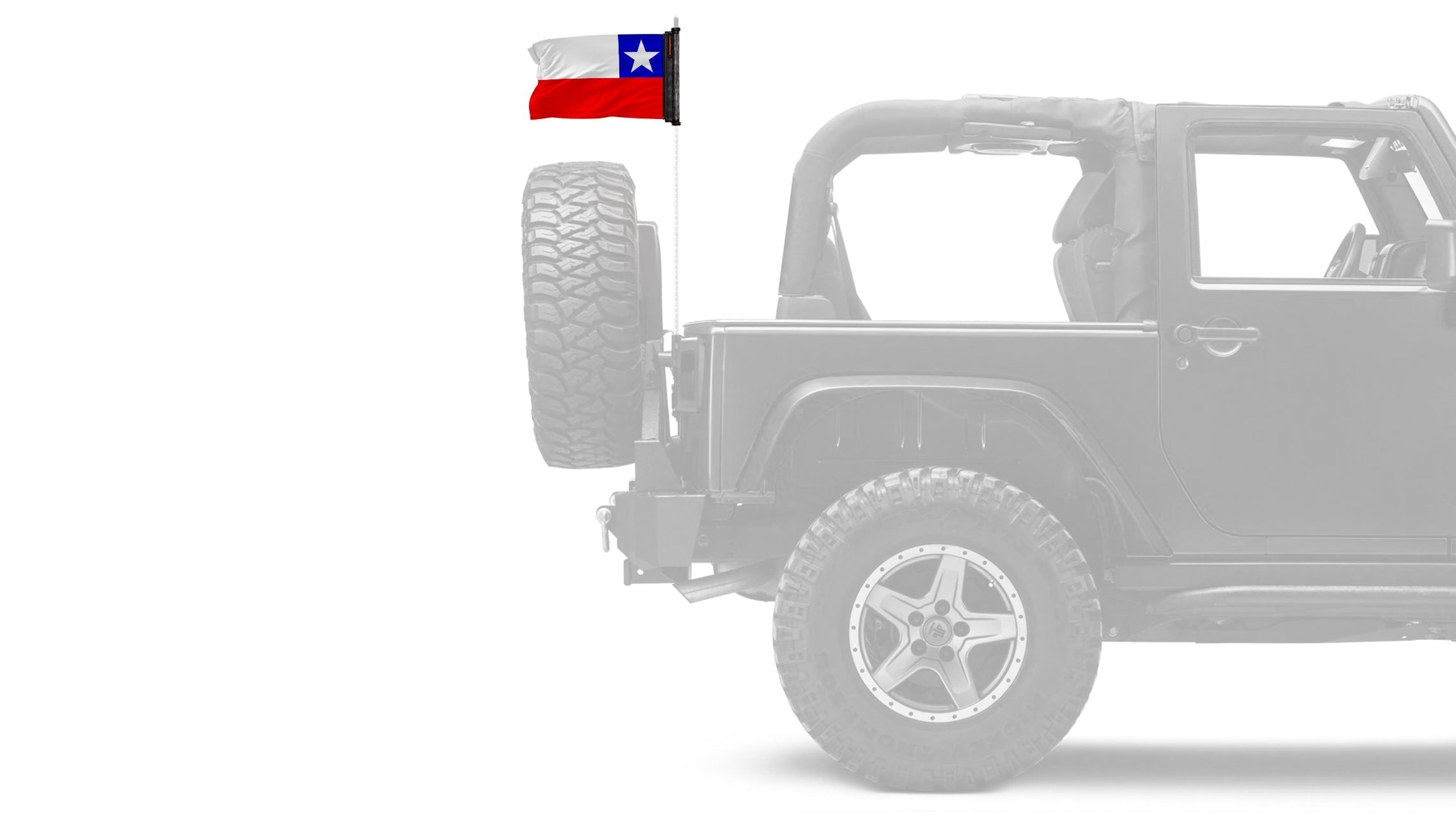 Chile 12"x18" Forever Wave Flag for Bronco