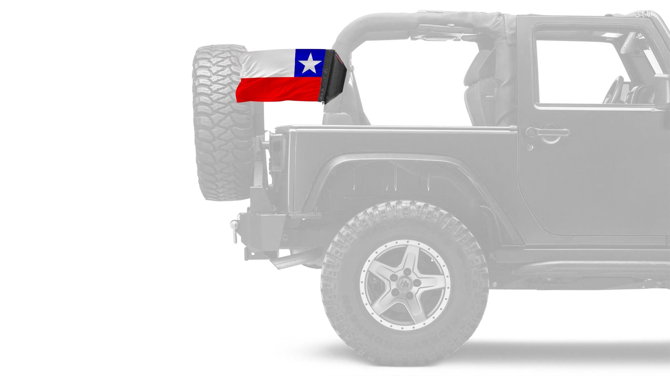 Chile 12"x18" Forever Wave Flag for Jeep Wrangler YJ 1986-1995