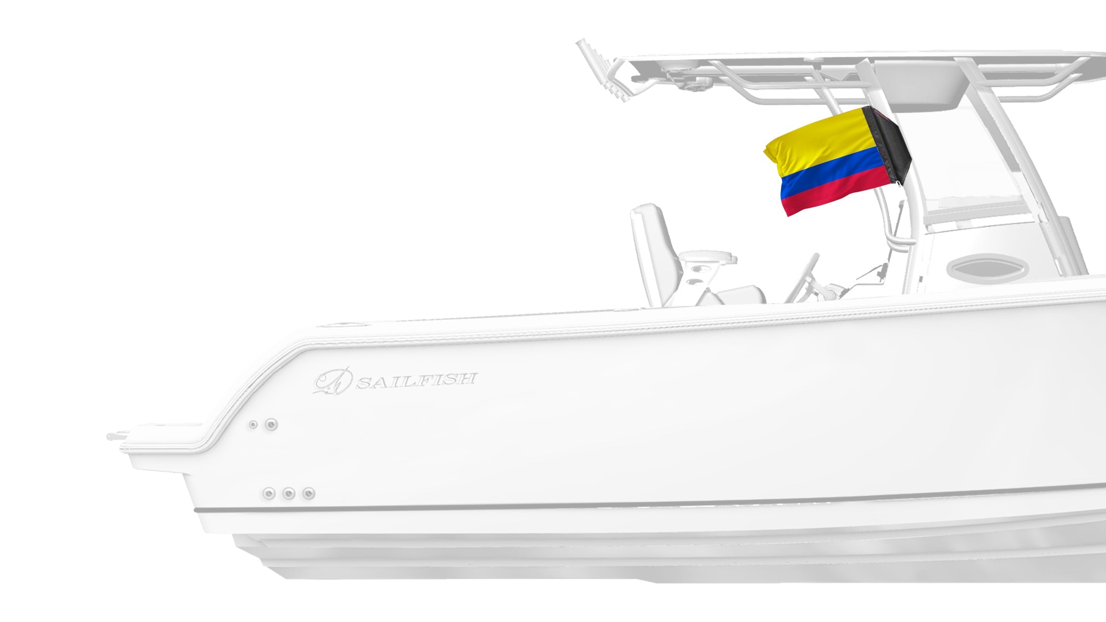 Colombia 12"x18" Forever Wave Flag for Boats