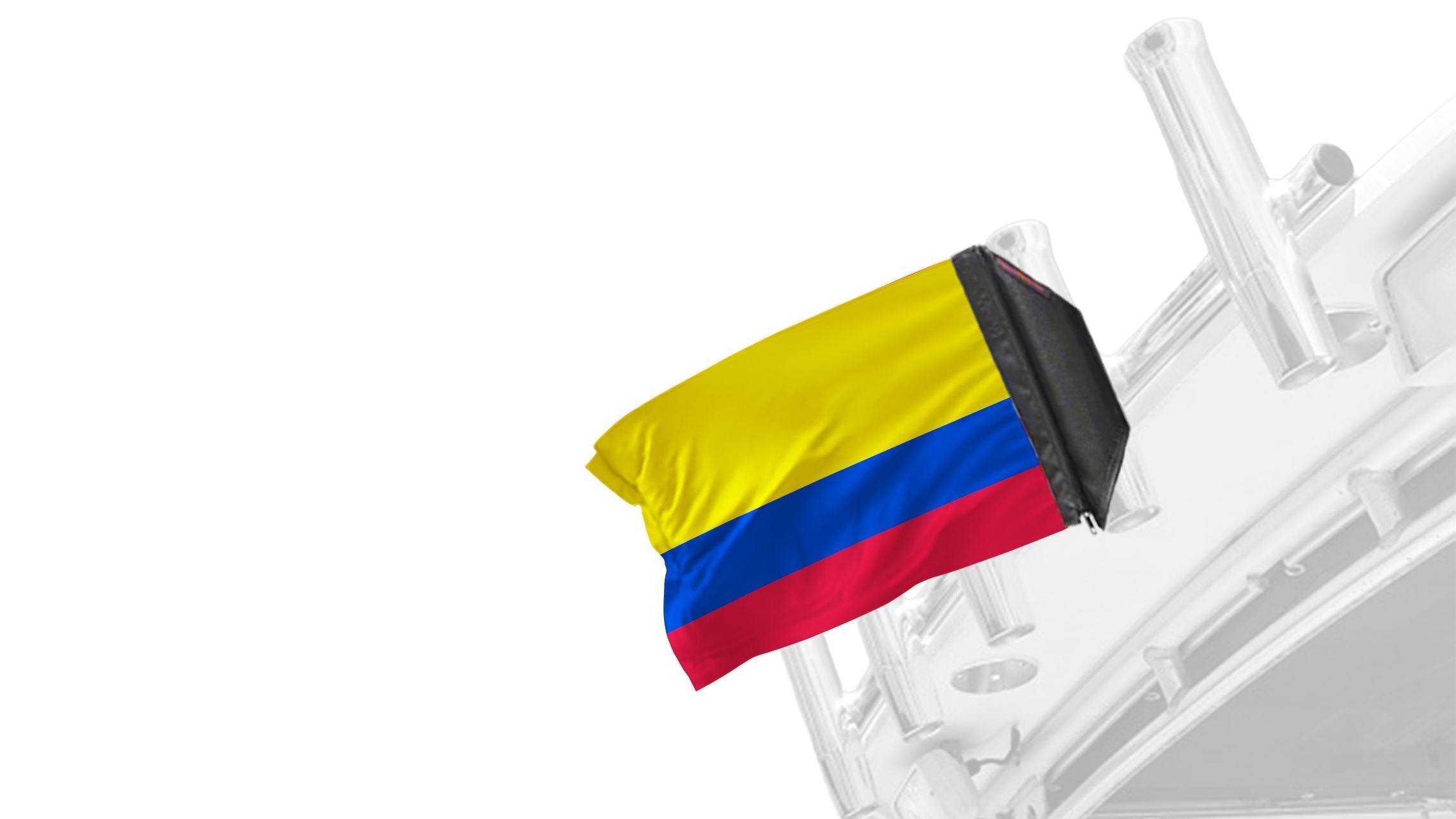 Colombia 12"x18" Forever Wave Flag for Boats
