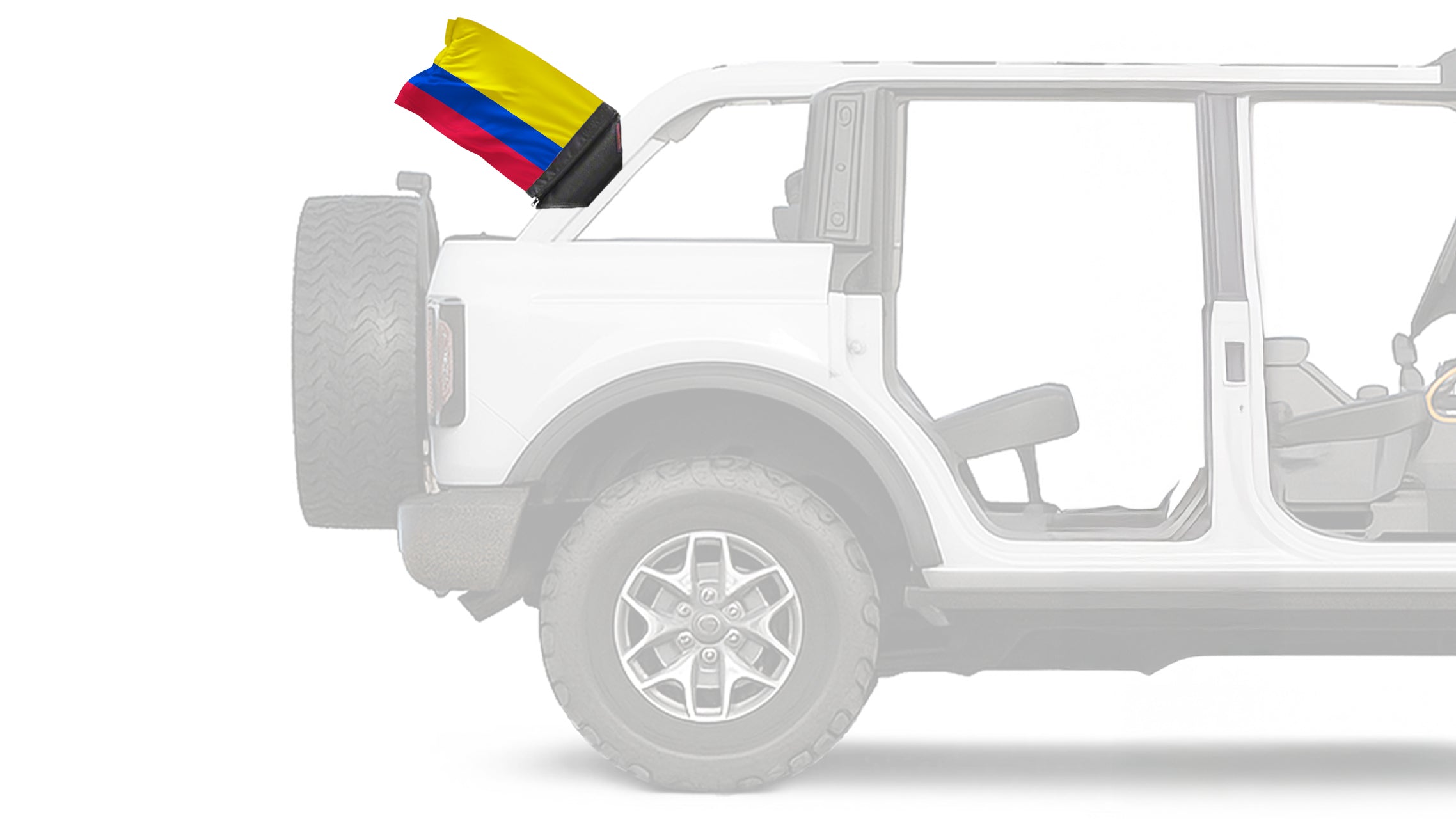 Colombia 12"x18" Forever Wave Flag for Bronco